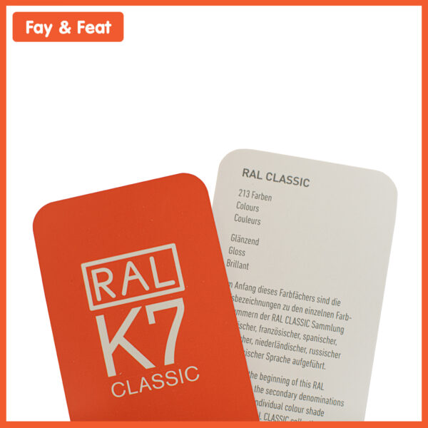 ไกด์สี RAL K7 Classic Colour Fan Desk Gloss Finish